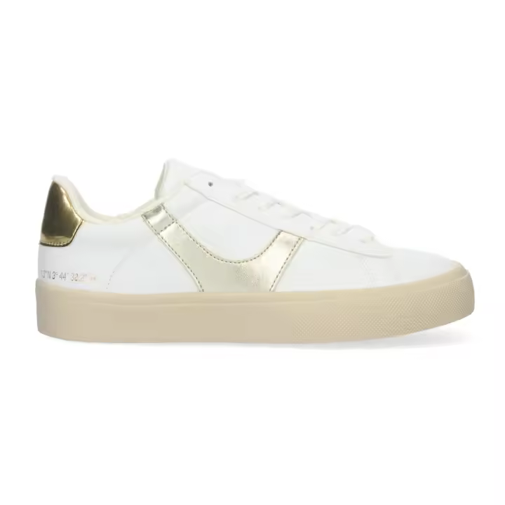 PuntoSalao Zapatillas doradas planas casual para mujer - 1