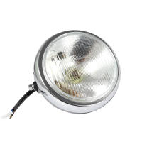 Faros De Motocicleta Negro Faro Frontal Redondo 12V Luz Universal Para Honda Suzuki Yamaha Harley Cafe Racer Accesorios De Iluminación Para Vehículos - details 3