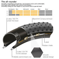 Continental Cross King MTB Neumático Plegable 29x2.2/2.3in Tubeless TLR 3/180 TPI Sistema Shieldwall E-25 Para Bicicletas De Montaña - details 1