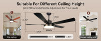 Aigostar Ventilador de Techo con Luz Silencioso 52″, Motor DC Reversible 29W, 31.5W LED, Mando a Distancia, 6 Velocidades, 3000K/4000K/6500K Regulable, Ideal para Dormitorio, Sala o Cocina - details 9