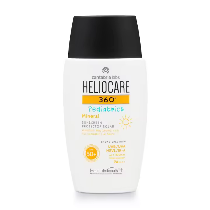 Cantabria Labs Heliocare Pediatrics 360 Mineral Muy Resistente al Agua Proteccion Sola5 Pediatrica SPF 50+ 50ml Para Piel Sensible y Atopica - 1
