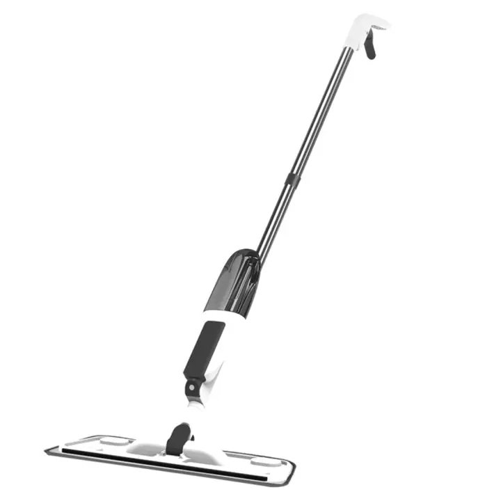 LoLek Fregona Mopa con Pulverizador de Agua para Hogar, 2 repuestos extras incluidos, Limpieza en Seco y Húmedo  Capacidad de 580ml  No Eléctrica  Altura 1.25mt  Color Gris - 1