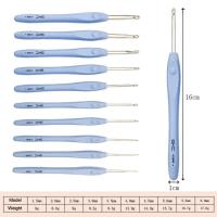 Ganchos De Crochet De Aluminio Suaves Con Mango SKC Herramientas De Tejido a Mano Para Manualidades Y Costura DIY Accesorios Para Adultos - details 1
