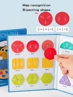 Juguetes Educativos Magnéticos De Fracciones Para Niños Y Padres Juego Interactivo De Formas Geométricas Tablero Divisor De Fracciones Madera - details 4