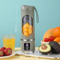 Nuevo exprimidor de alta gama, exprimidor Casero de Hielo Picado, exprimidor portáthil with Carga USB, jarrón de viaje para Extera Exteror, licuadora portáthil de 1450 ml para batidos, frescos, capacidad, potentes 12 Cuerpos, 1500 mAh, Color Blanco - details 2