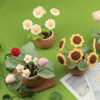Kit De Instrucción Para Tejer Con Flores De Crochet KRABALL Para Principiantes Incluye Hilo Agujas Y Gancho Fácil De Usar Conjunto De Accesorios Para Manualidades DIY - details 3