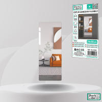 Pack de 2 Espejos Adhesivo Flexible Rectangular 20×60cm, Redondo 30x30cm o Cuadrado 30x40cm – Ultrafino, Seguro y Fácil de Instalar sin Taladros – Espejo de Acrílico irrompible para Dormitorio, Baño, Pasillo, Armario o Puerta – Diseño Moderno y Elegante - details 4
