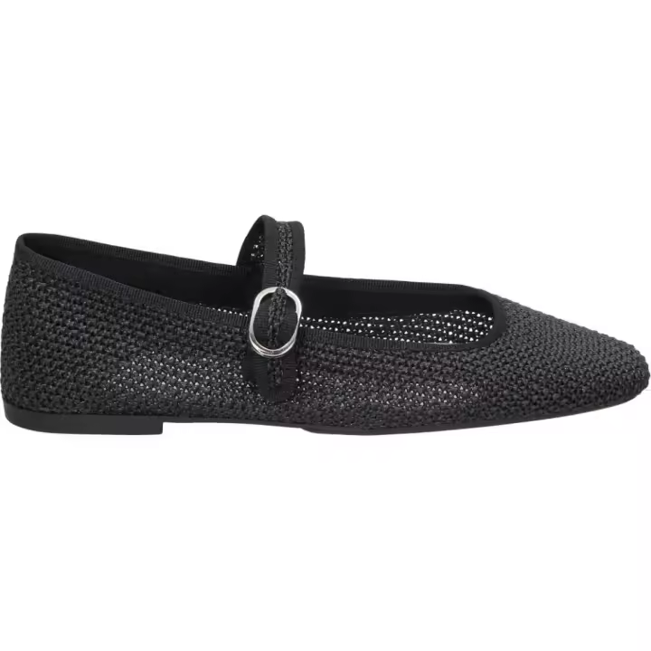 SKYDIVA | Zapato Plano Skydiva Iconic para Mujer – Bailarinas en Color Negro con Rejilla – Merceditas con Cierre de Hebilla – Cómodas y Versátiles – Tendencia para Verano – Moda - 1