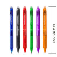 Set De 6 Bolígrafos De Gel Retráctiles Y Borrables 0.5mm Multicolor Tinta Magia Para Escuela Y Oficina Suministros De Escritura Con Mango Lavable - details 1