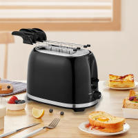 Tostadora 850W con 2 Clip para Sandwich, Tostadora de Ranuras con Pinza de Rejilla, 7 Nivel de Tostaduras y 4 funciones, Hornear, Calentar, Descongelar y Cancelar, Pequeños Aparatos Electrodomestico para Cocina, Calentar Pan de Molde para Desayuno, Negro - details 0