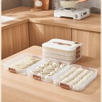 Caja De Almacenamiento Para Nevera 1/2/3/4 Capas Transparente Contenedor De Alimentos Para Dumplings Preservación Y Congelación Rápida Material De Polipropileno - details 9