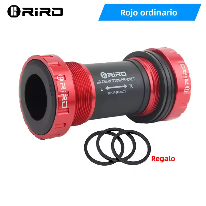 RIRO Engranaje Inferior De Bicicleta De Cerámica BB68/BB92 68/73MM Tornillo BB MTB Rodamientos Sellados Bicicleta De Carretera Eje Universal 1.37/24mm Piezas - 1
