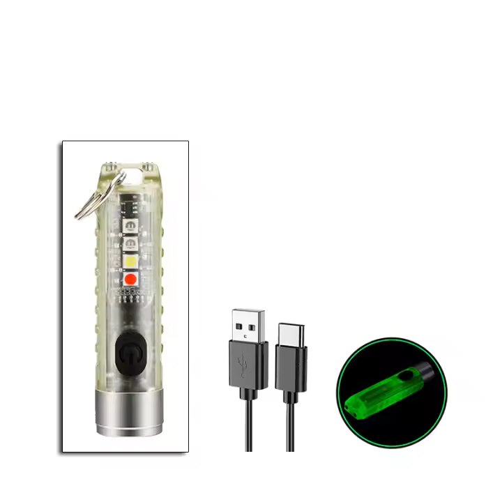 Mini Linterna Potente Con Imán Para Llave Luz Portátil IP66 Impermeable Para Camping Con Torcha UV - 1