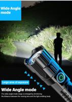 Linterna Táctica LED De Alta Potencia 2000LM Con Pantalla Y Luz USB Para Camping Pesca Emergencia Recargable Zoom - details 4