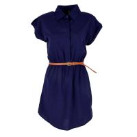 Vestido De Mujer Verano Chiffon Con Cinturón Estilo Oficina Y Fiesta Manga Corta Cuello En V Silueta A-Line Talla Slim - details 12