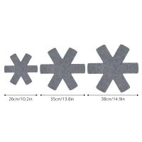 12Pcs Protegedores De Ollas Y Sartenes Divisores De Pad No Tejidos 38/35/26 CM Separadores De Ollas Para Proteger La Cocina En Gris - details 6