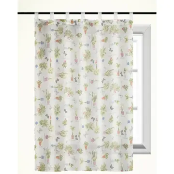 Heichkell Visillo Con Diseño De Rayas, Semitransparente, Puerta Corta, Con Cordón, Para Cocina, Comedor, Color Gris, Alto X Ancho 45 X 90 Cm