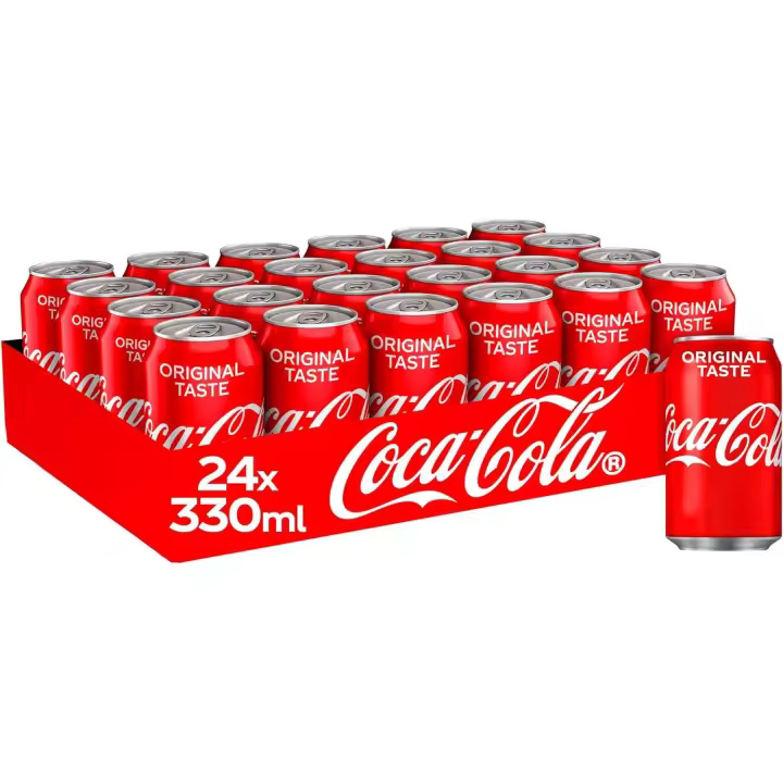24 Latas De COCA COLA / COCACOLA ZERO SABOR ORIGINAL, CAJA 24Unidades lata 33cl / 330ml, Envio Desde España - 1
