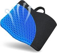 Cojín de Gel Multifuncional para Silla de Oficina, Asiento para coxis ortopedico, Apoyo Transpirable con Funda Antideslizante, Ideal para Coche, Oficina y Silla Ruedas - details 1