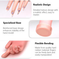 2Pcs Modelo De Mano Flexible Y Suave Para Practica De Uñas Herramientas De Manicura Para Entrenamiento En Salón De Belleza - details 2