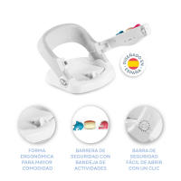 MS Bebe - Asiento De Baño Giratorio 360 Para Bebé Con Reclinado y base antideslizante - Apertura frontal y 2 posiciones de reclinado - details 1