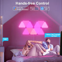 Lámparas De Triángulo USB Bluetooth 5V WiFi Luz LED RGB Para Ambiente De Juego Y Dormitorio Sincronización De Música Lámparas Mágicas Rítmicas - details 3