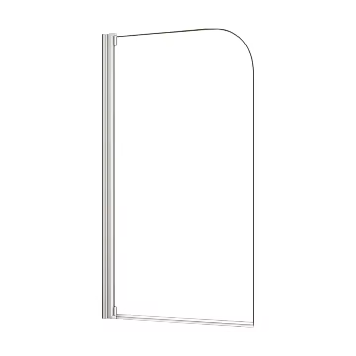 Mampara de Bañera Abatible,Vidrio Templado 4mm,Gris Mate,Altura 140cm - 1