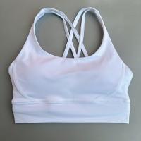 Sudadera Deportiva De Mujer En Color Sólido Con Espalda Cruzada Suave Fitness Yoga Vestido De Gimnasio De Alta Resistencia Con Almohadillas De Pecho Push up - details 23