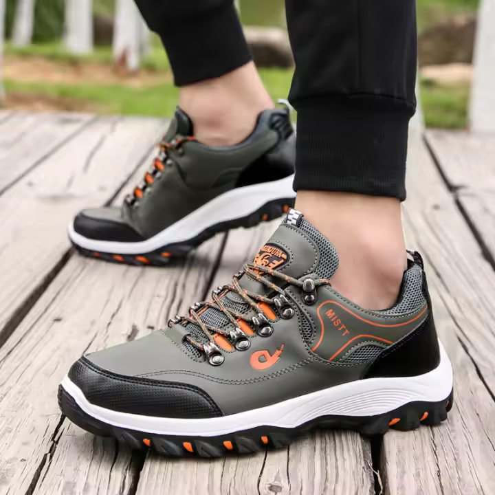 Zapatos Casuales Para Hombre En Cuero Ligeros Y Transpirables Para Otoño E Invierno Zapatillas De Tenis Para Caminar - 1