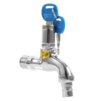 Cerradura De Grifo Exterior Anti-Robo De Aluminio 1/2 Pulgada Con Llave Para Lavadora Jardín Rociador Lavado De Coche - details 1