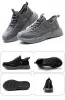 Zapatos De Seguridad Para El Verano Para Hombres Con Protección De Acero Y Mesh Transpirable Zapatos De Trabajo Ligeros Y Antideslizantes Para Construcción - details 8