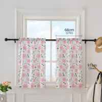 Cortinas De Cocina Pequeñas Con Serie De Flores 140*46CM (1 Pieza) 68*60CM (2 Piezas) 60*91CM (2 Piezas) Translúcidas Y De Poliéster 100% - details 2