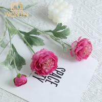 Artificial Flor De Paeonia Individual Con 3 Cabezas Decoración De Hogar Para Boda Hotel Lujo Iluminación Falsa Flor De Seda - details 8