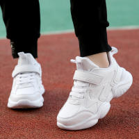 Zapatillas Blancas Para Niños Y Niñas Deportivas Casuales Transpirables Con Cordones Antideslizantes Todoterreno Talla 27-40 - details 1