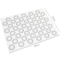 Manta De Silicona Aomily Para Hornear Y Pastelería 40*30cm Con 44 Círculos Para Macarons Herramienta Para Pasta Y Arroz Molde Para Pastel - details 2