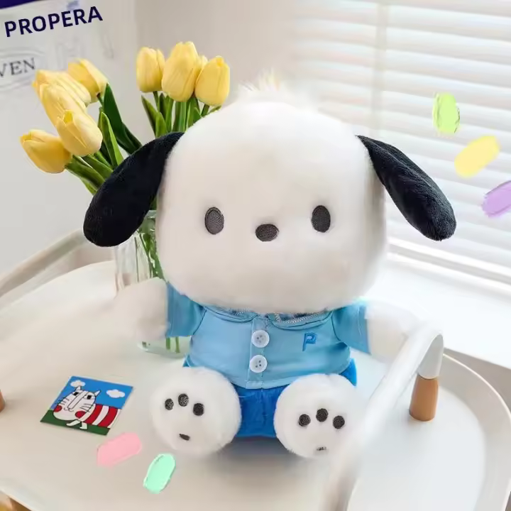 Muñeco De Peluche Sanrio Pochacco Cartoon Suave Almohada De Sofá Decoración Para Dormitorio Suavidad Cuidado Del Bebé Regalo De Anime Para Niños - 1