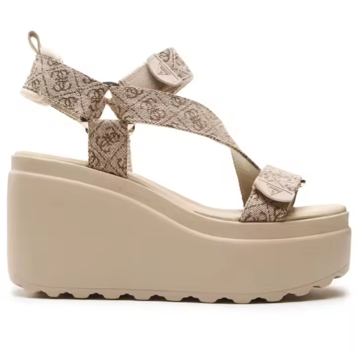 Sandalia Guess Ocilia FL6OCI FAL04 Marrón Cuña Velcro - 1