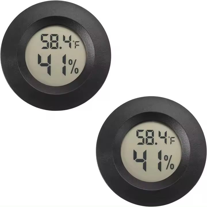 Mini Termómetros Higrómetros Digitales,con Pantalla LCD Grande,Interior Higrometro, Ideal para Hogar, Oficina y Más (2 Pack) - 1