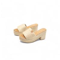 Sandalias de Plataforma de Yute con Tira Ancha y Detalle de Costura F230-15 - details 3
