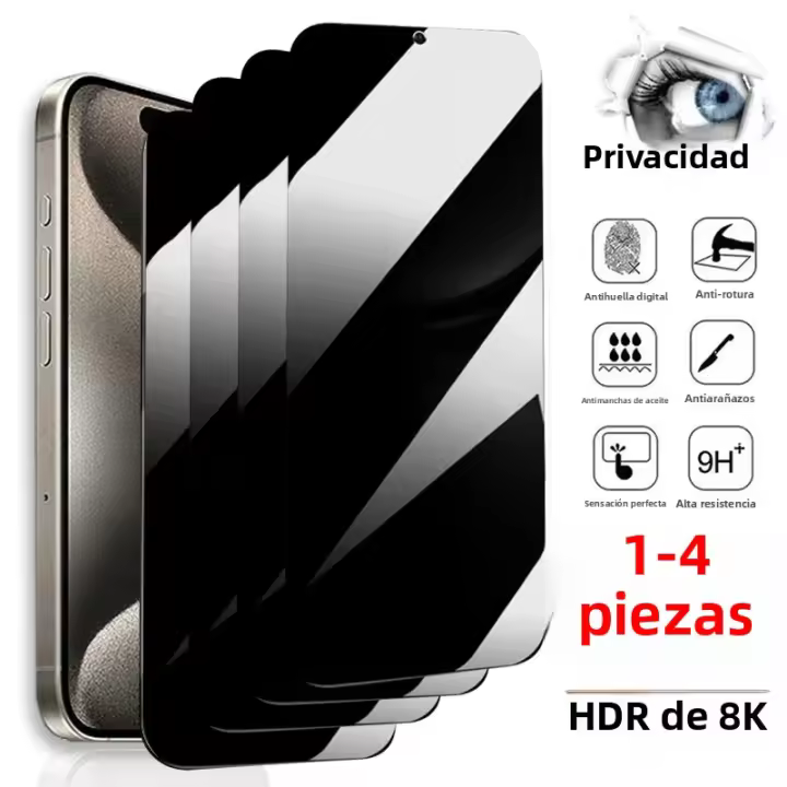 Protector De Pantalla Anti-Spy Para Samsung Galaxy S24 Ultra S23 FE S22 plus S21 S20 S10 S8 S9 Note 10 Lite 20 Vidrio Templado 1-4PCS - 1