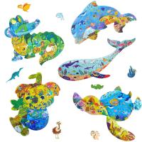 Puzzle De Animales Oceanicos En Forma De Koala Hipopótamo Y Pescado Juguete Educativo Regalo De Cumpleaños Para Familia Juego Mejor Para Todas Las Edades - details 0