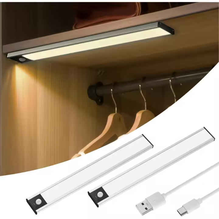 4 modos, 1 paquete Sensor de movimiento Recarga de pared Luz L Ajusta el brillo - 1
