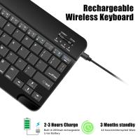 Teclado Inalámbrico Bluetooth Recargable Para Tablet Android iOS Windows Huawei Samsung Xiaomi Pad Mouse Compatible Con 2024 - details 2