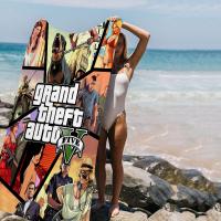 Toalla De Playa GTA 5 Grand Theft Auto Anime Absorbente Y Suave Para Niños Regalo Ideal Para Viajes Camping Gimnasio Tamaño 30x60 Cm - details 9