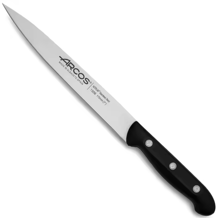 ARCOS Maitre - Cuchillo de Lenguado (170 mm) - Hoja de Acero Inoxidable Nitrum® - Mango Negro de Polipropileno (PP) - 150600 - 1