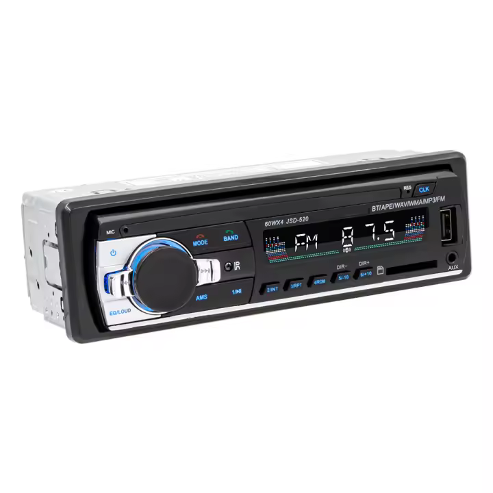 Autoradio Bluetooth, FM Radio para Coche Bluetooth 5.0 Llamadas Manos Libres Control Remoto Radio stéreo de Coche con Reproductor de MP3 USB, Soporte iOS y teléfono Android (NO CD) - 1