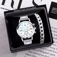Reloj De Negocios Para Hombre Moda Reloj De Cuarzo Con Correa De Acero Inoxidable (No Incluye Caja) Estilo Casual - details 4