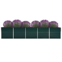 vidaXL Arriate de acero galvanizado verde dimensiones 240 x 80 x 77 cm,  240 x 80 x 45 cm,  100 x 40 x 45 cm y mas - details 4