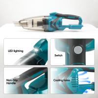 Aspiradora inalámbrica de mano eléctrica, aspiradora inalámbrica para el hogar y el coche, doble uso, portátil, limpieza de alta potencia para batería Makita de 18V - details 4