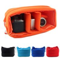 Bolsa De Protección Para Cámara DSLR Canon Nikon Sony Con Partición Y Padded Velvet Bolsa Suave Para Lentes De Cámara - details 0